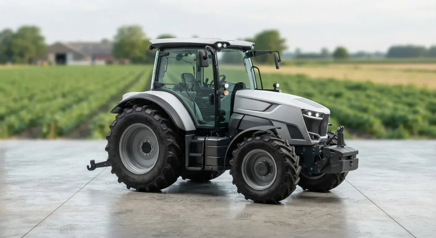 Prototipo del nuovo trattore elettrico Seederal in campo agricolo