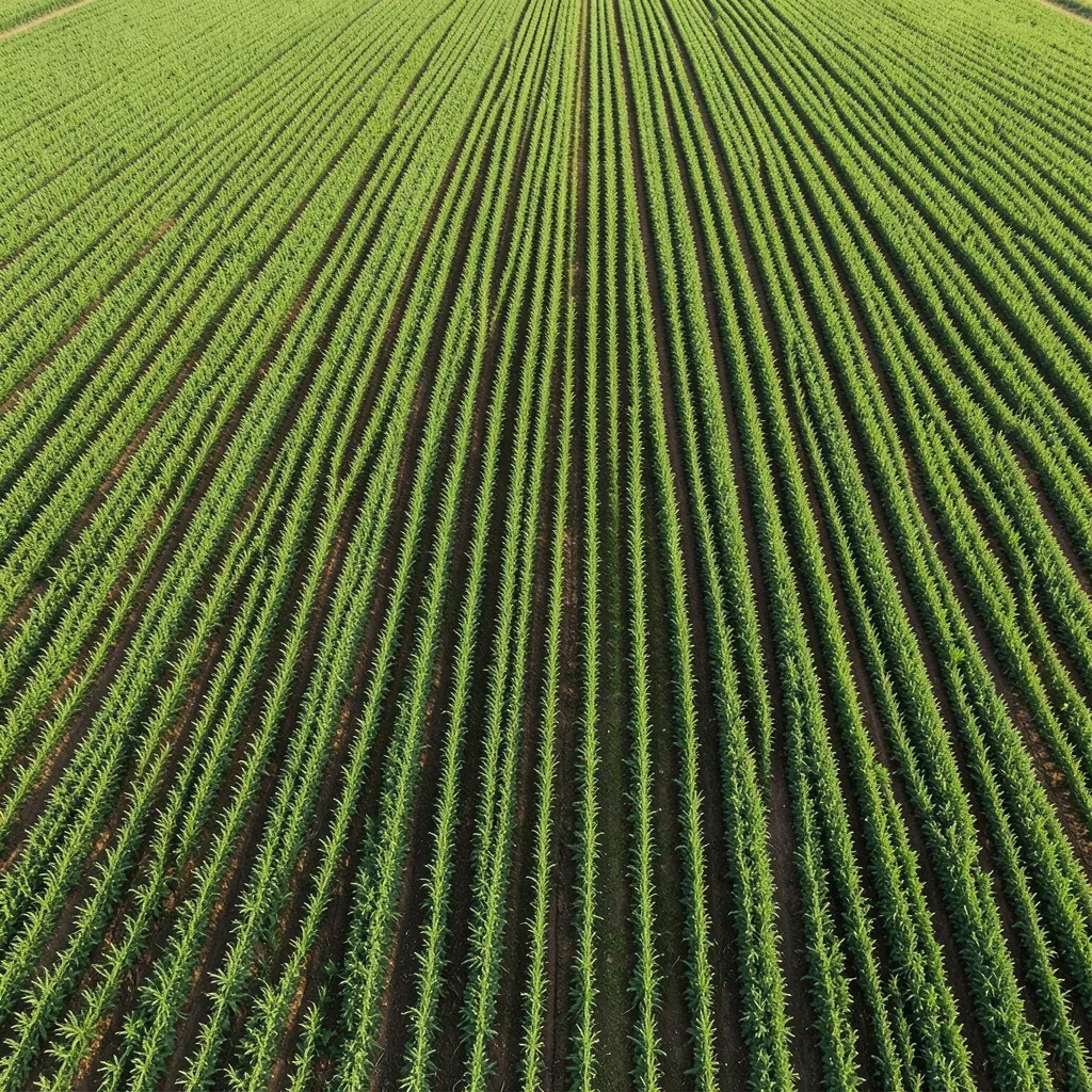 Campo seminato con file parallele senza sovrapposizioni grazie alla guida satellitare