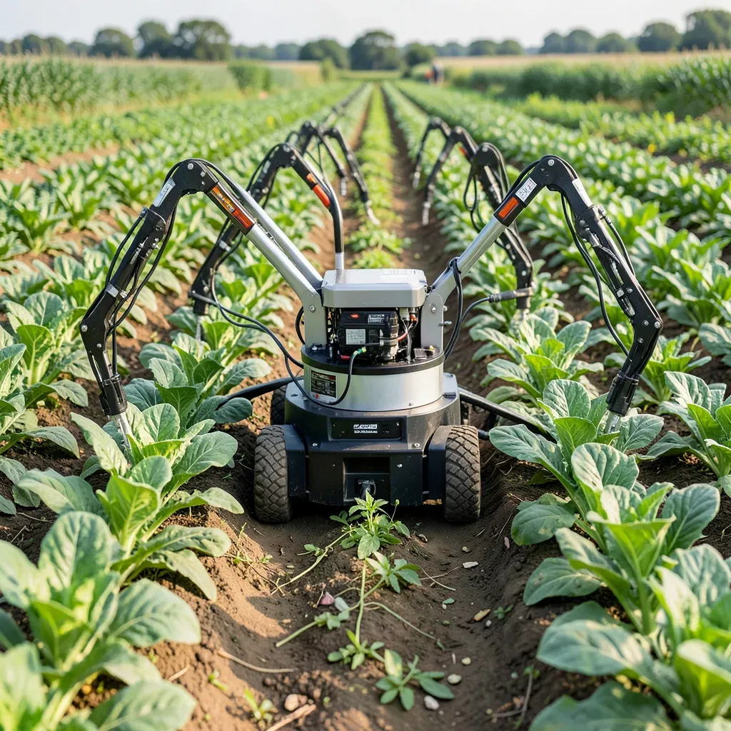 Robot autonomo per il diserbo meccanico in un campo di ortaggi
